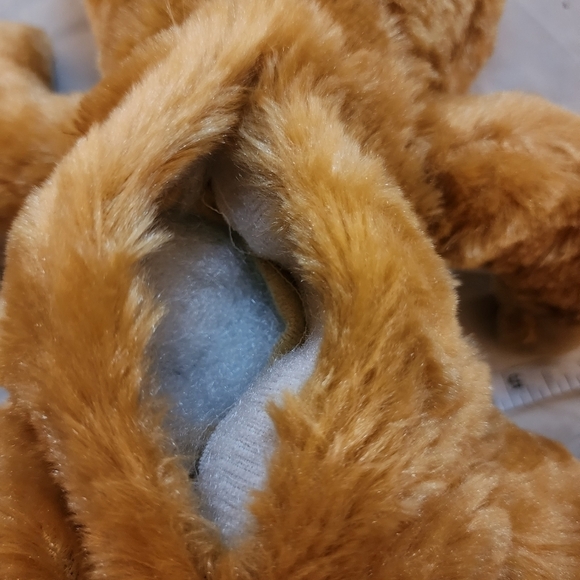 Bear Works Brown Teddy Plush Stuffed Animal Hidden Pocket in Back Cute Soft Toy - Picture 6 of 10